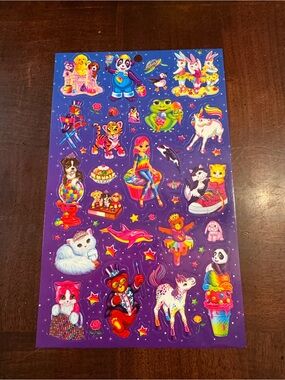 # 5 Lisa Frank Sticker Seals Sheet Decal Sheet